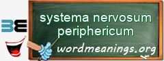 WordMeaning blackboard for systema nervosum periphericum